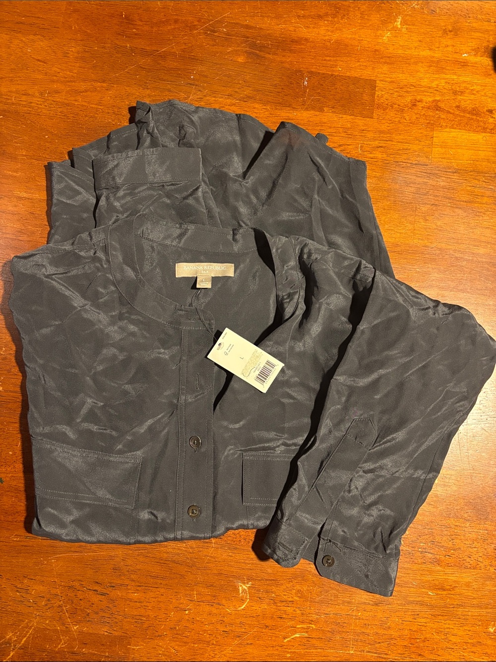 Banana Republic Men's Lightweight Dark Gray Shirt Jacket